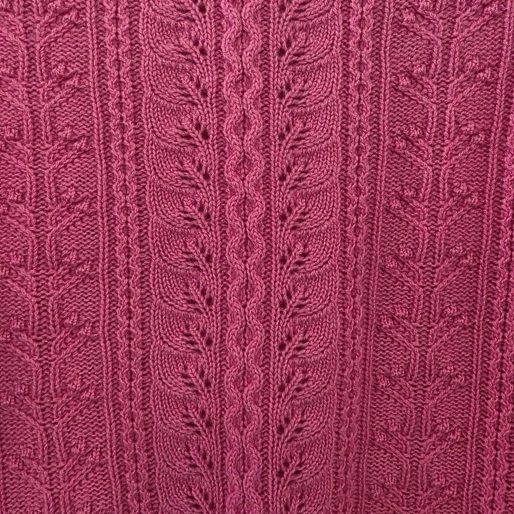 NEW Ellie Tahari Pink Cable Knit Sweater - Picture 4 of 5